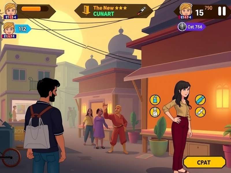 Dal Baati City Escape gameplay screenshot showing Indian city environment