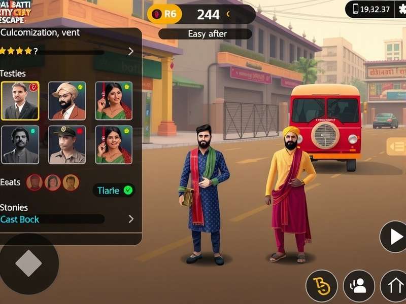 Dal Baati City Escape character customization options